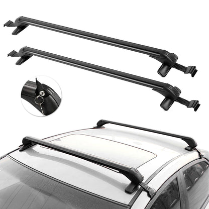 Universal Car Roof Rack, 2 pcs 43" Crossbar with Anti-Theft Lock for Suv/car Roof Cargo Carrier Rails