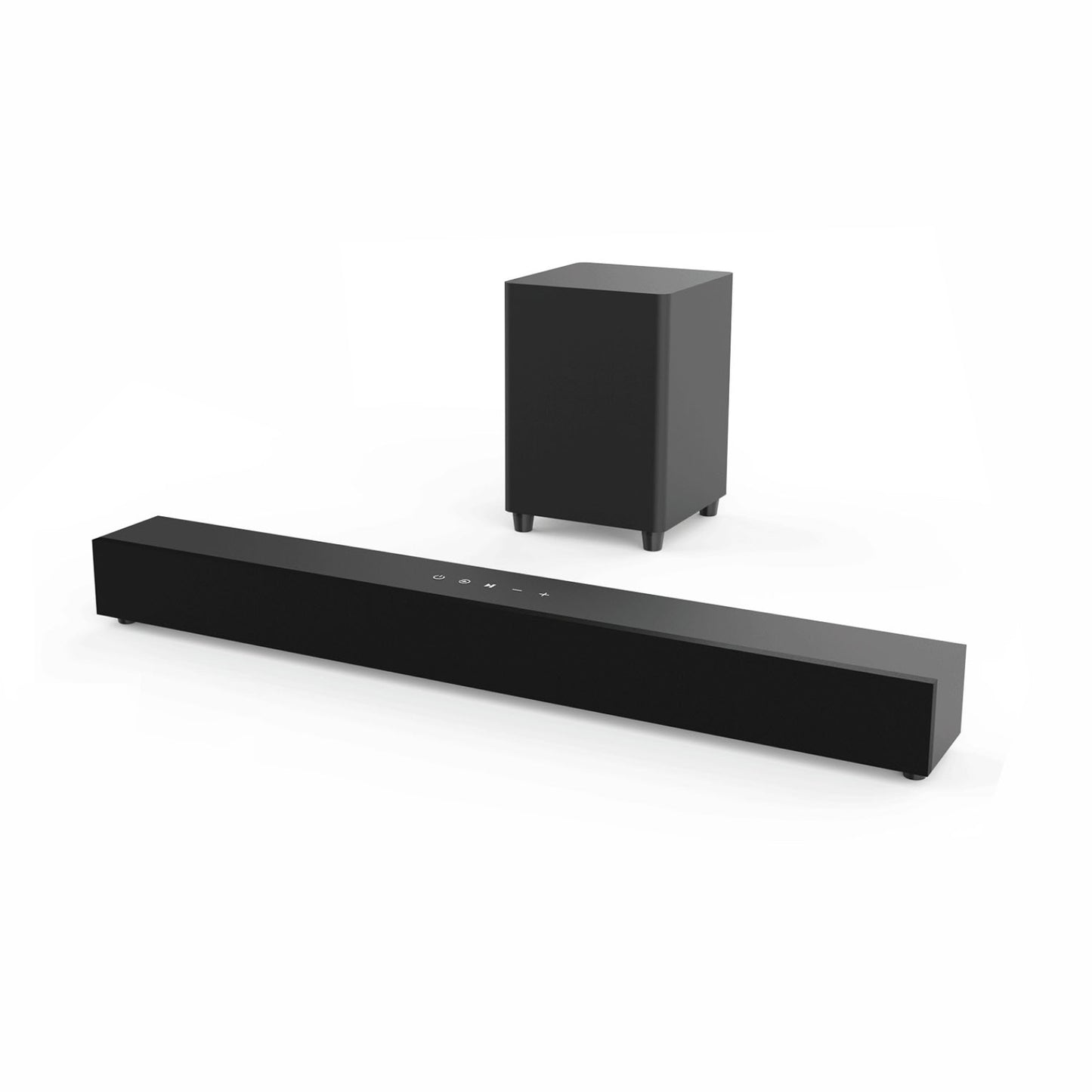 2.1ch Sound Bars for TV with Subwoofer, Bluetooth 5.0 Surround Sound System for TV, 26 Inch Soundbar for Home Theater, ARC/USB/AUX/Coaxial/Optical Connect & Remote Control, 60W Output