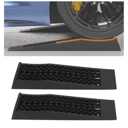 2 Pack Car Service Ramps Vehicle Maintenance Tire Ramps For 4400 Lbs Vehicles