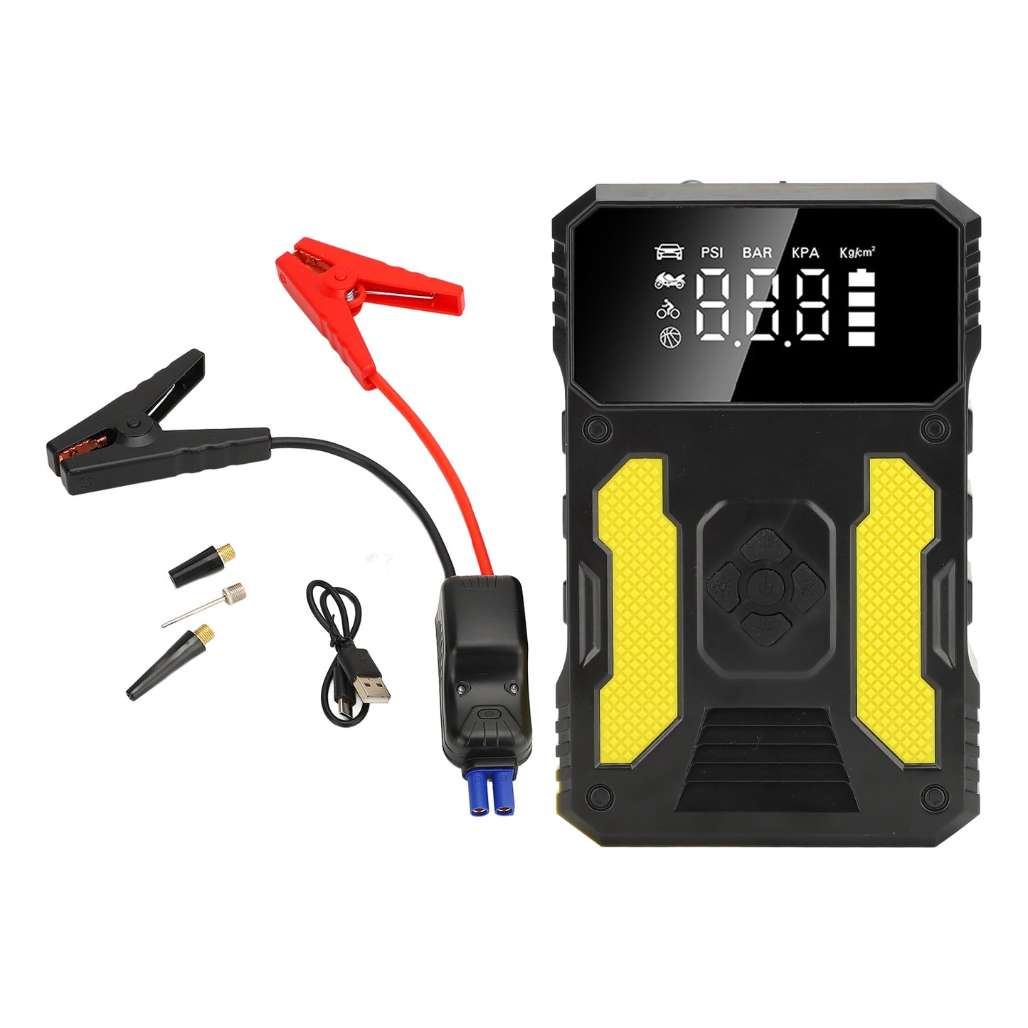 Car Jump Starter 3000A Peak Car Battery Jump Starter (for All Gas or up to 8.0L Diesel) with 150PSI Digital Tire Inflator