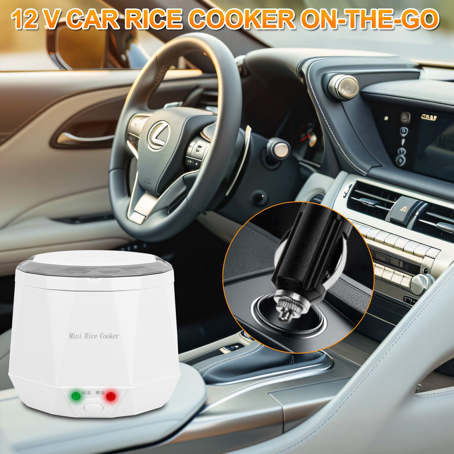 12V Rice Cooker, Car Rice Pot, For Driving Traveling Camping Picnic