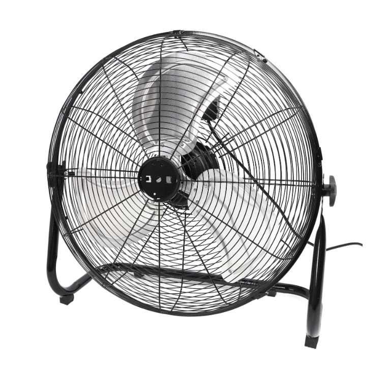 20 Inch High-Velocity Industrial Fan With 4 Speeds 8000CFM Air Circulation Heavy Duty Drum Fan For Warehouse, Workshop, Factory, Commercial, Residential And Greenhouse Black