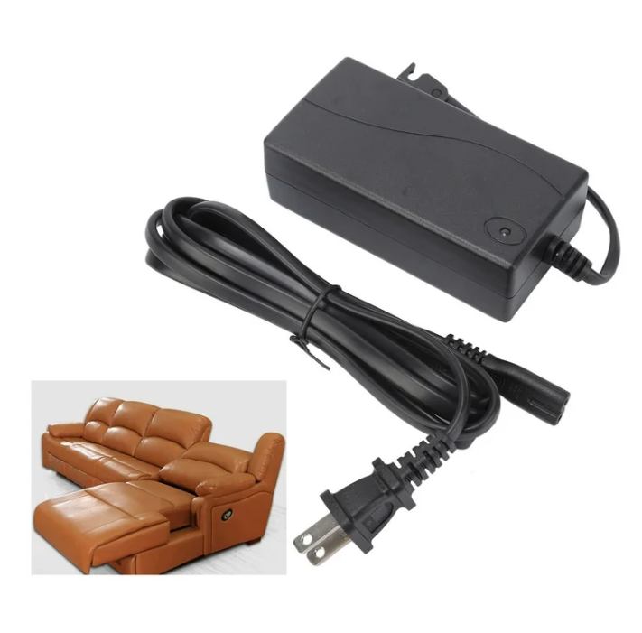 Universal Power Cord for Recliner Chair - 2-Pin Power Adapter for Lift Chair, Recliner Sofa, Recliner Couch, 29V/24V 2A AC/DC Switching Recliner Power Supply