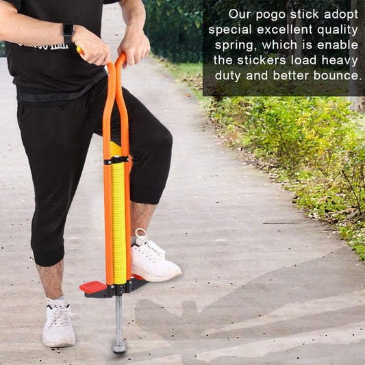 WALFRONT Kids Pogo Stick Double Bar Heavy Duty Jackhammer Stick Pogo Hopper, Kids Age 7-12, Weights 40 To 88 Pounds