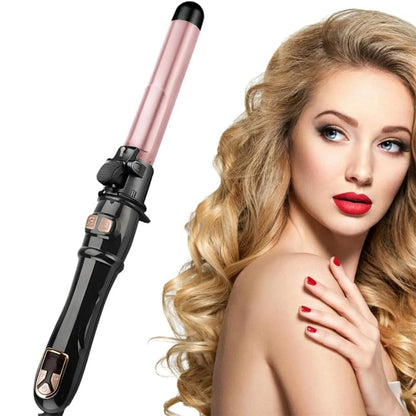 1.1in Ceramic Barrel Automatic Rotating Curling Iron, Digital Temp Control, Curling Wand Fast Heat Up, Auto Shut Off for Waves, Beach Curls for Women & Girls, Ideal Gift